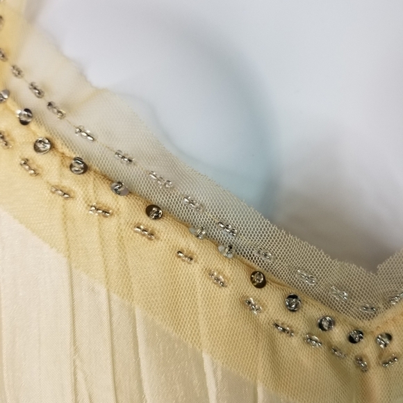 Vtg 90s y2k pleated embellished dress new - Picture 10 of 13